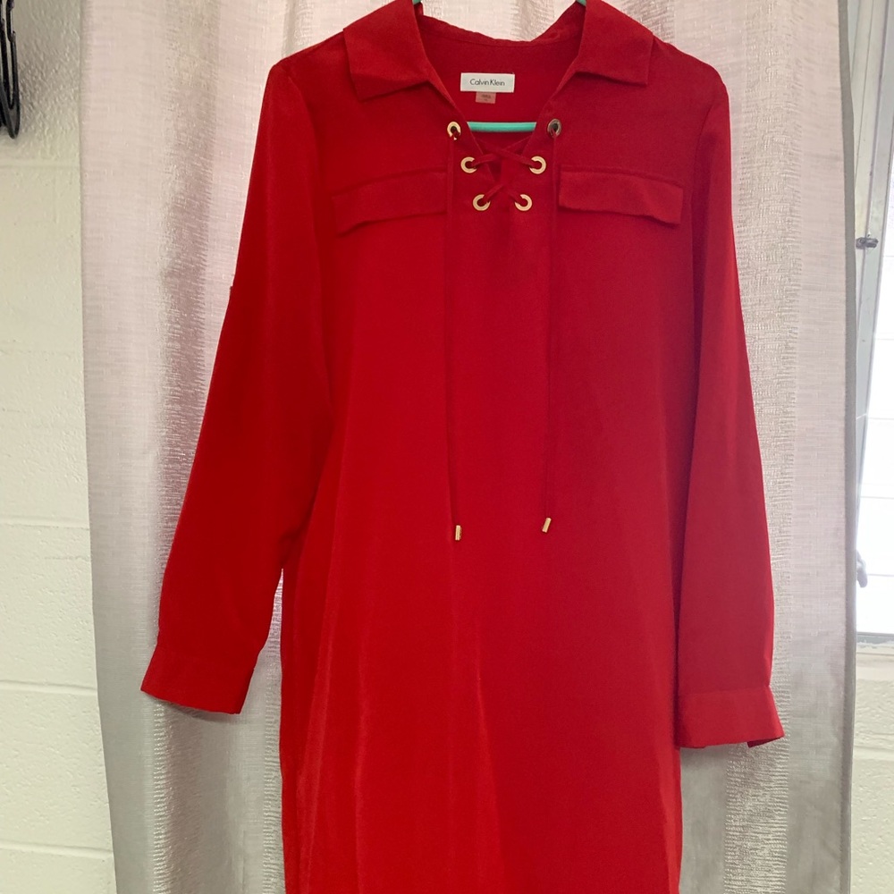 Red Calvin Klein Dress